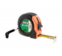 Рулетка, обрезиненный пластиковый корпус, 3мх18мм DEXX 34011-03-18