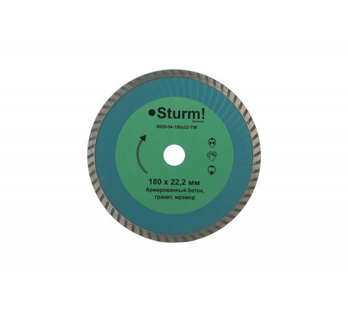 Алмазный диск Sturm 9020-04-180x22-TW Алмазный диск Sturm 9020-04-180x22-TW