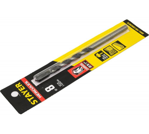 STAYER 8 x 150 мм, сверло по бетону HERCULES 2915-150-08_z01 PROFESSIONAL STAYER 8 x 150 мм, сверло по бетону HERCULES 2915-150-08_z01 PROFESSIONAL