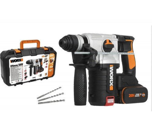 Аккумуляторный бесщеточный перфоратор WORX WX380 Аккумуляторный бесщеточный перфоратор WORX WX380