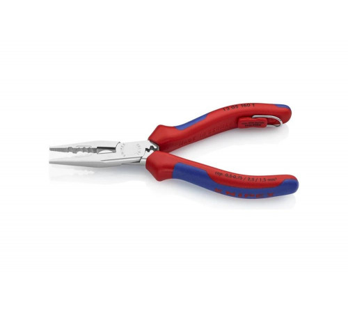 Плоскогубцы электрика для монтажа проводов Knipex L-160 мм, хром, страховочное крепление, блистер KN-1305160TBK Плоскогубцы электрика для монтажа проводов Knipex L-160 мм, хром, страховочное крепление, блистер KN-1305160TBK