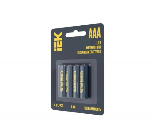 Аккумулятор IEK green ni-mh aaa 1100мач (4шт/блистер) AAK-NIMH-03-1100-L04