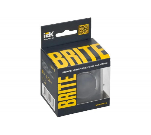 Поворотно-нажимной светорегулятор IEK Brite сс10-1-0-брм 600вт, маренго BR-D20-0600-K35 Поворотно-нажимной светорегулятор IEK Brite сс10-1-0-брм 600вт, маренго BR-D20-0600-K35