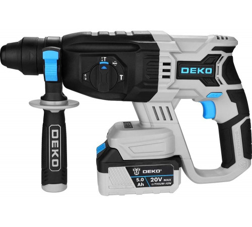 Аккумуляторный перфоратор DEKO DKCH20FU-Li в кейсе + оснастка 5 шт., 20 В, 2x5.0Ач 063-4419 Аккумуляторный перфоратор DEKO DKCH20FU-Li в кейсе + оснастка 5 шт., 20 В, 2x5.0Ач 063-4419