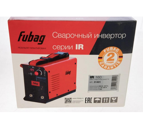 Аппарат сварочный IR 160, 160 А, инверторный FUBAG 31401