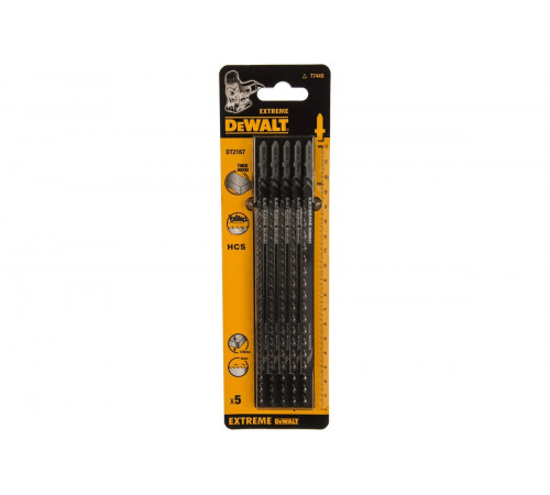 Пилки для лобзика по дереву (180 мм; шаг зубьев 4 мм) 5 шт. DEWALT DT 2167