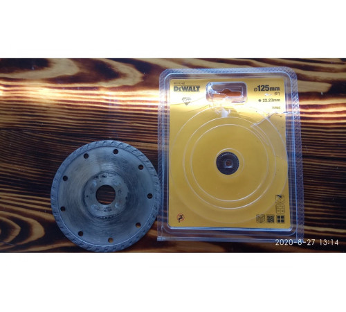 Диск алмазный отрезной Turbo (125х22.2 мм) для УШМ DEWALT DT 3712