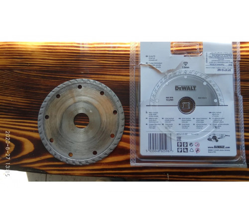 Диск алмазный отрезной Turbo (125х22.2 мм) для УШМ DEWALT DT 3712