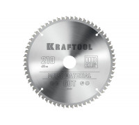 Диск пильный по алюминию KRAFTOOL Multi material 210x30 мм, 64Т 36953-210-30