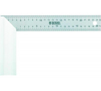 Угольник Denzel нержавеющая сталь, градуировка, алюминиевое основание, 250 мм 32396