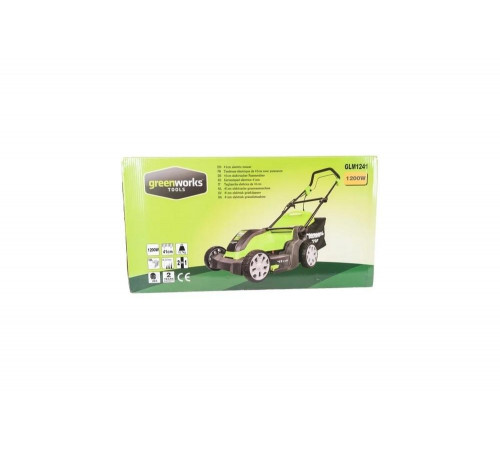 Электрическая газонокосилка Greenworks GLM1241 2505207 Электрическая газонокосилка Greenworks GLM1241 2505207