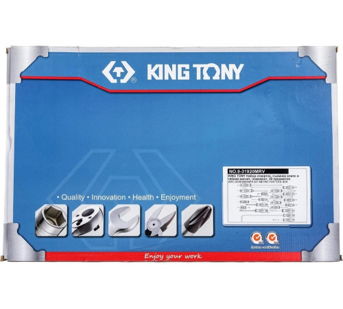 Набор отверток, съемник клипс и гибкий магнит, ложемент, 20 предметов KING TONY 9-31920MRV Набор отверток, съемник клипс и гибкий магнит, ложемент, 20 предметов KING TONY 9-31920MRV