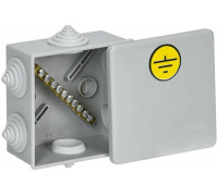 Коробка IEK КУП КМ41360 85x85x40мм ip44 6 вв. (7035) UKO21-085-085-040-K41-44U