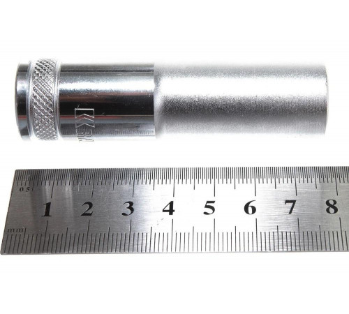 KRAFTOOL 1/2", 14 мм, Cr-V сталь, хромированная, торцовая головка удлиненная 27807-14_z01