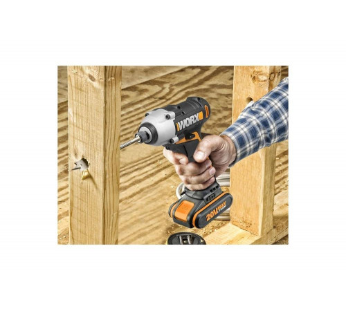 Аккумуляторный винтоверт WORX Impact 20 В, 1x2 Ач, кейс WX290.1