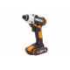 Аккумуляторный винтоверт WORX Impact 20 В, 1x2 Ач, кейс WX290.1