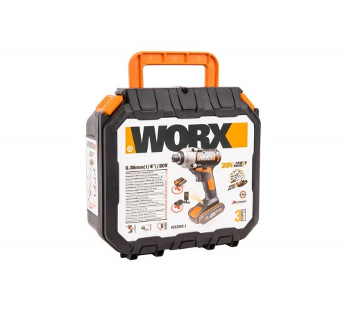 Аккумуляторный винтоверт WORX Impact 20 В, 1x2 Ач, кейс WX290.1