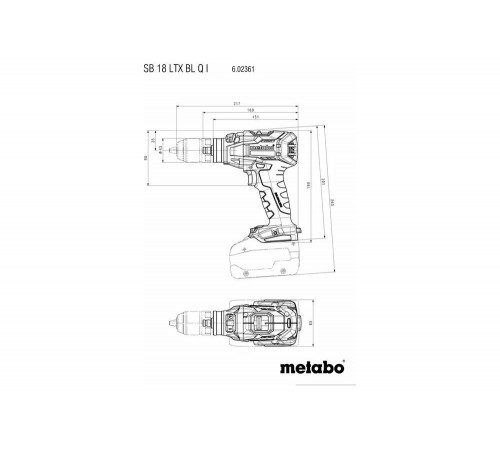 Аккумуляторный винтоверт Metabo SB 18 LTX BL Q I 602361850