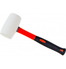 Резиновая белая киянка HARDEN фибергласовая ручка, 700 гр. 590437