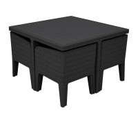Комплект с обеденным столом Keter Columbia set 5 pcs графит 247480