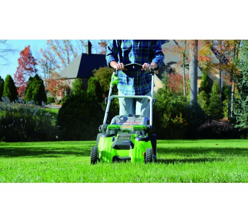 Аккумуляторная газонокосилка GreenWorks Twin Force G40LM49DB