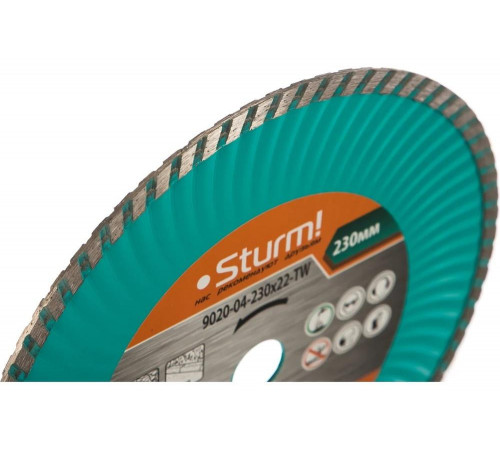 Алмазный диск Sturm 9020-04-230x22-TW Алмазный диск Sturm 9020-04-230x22-TW