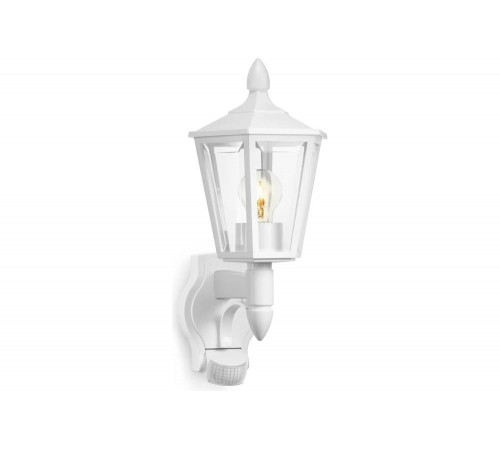 Настенный уличный светильник с датчиком движения Steinel L 15 S IP 44 white clear E27 1х60 Вт 617912 Настенный уличный светильник с датчиком движения Steinel L 15 S IP 44 white clear E27 1х60 Вт 617912
