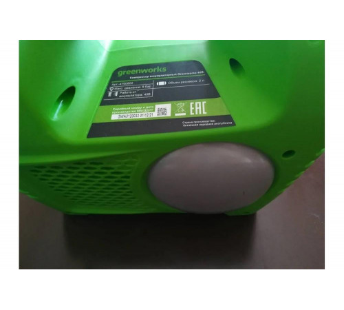 Аккумуляторный компрессор без АКБ и ЗУ 40V Greenworks G40AC 4100802 Аккумуляторный компрессор без АКБ и ЗУ 40V Greenworks G40AC 4100802