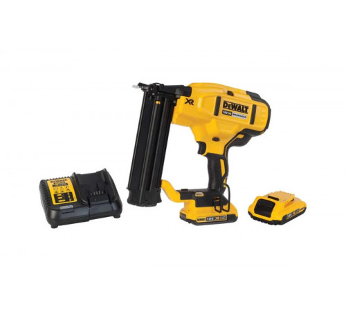 Аккумуляторный шпилькозабивной пистолет DEWALT 18 В, с 2 АКБ, 2 А*ч и ЗУ, в кейсе TSTAK, DCN680D2 DCN680D2-QW