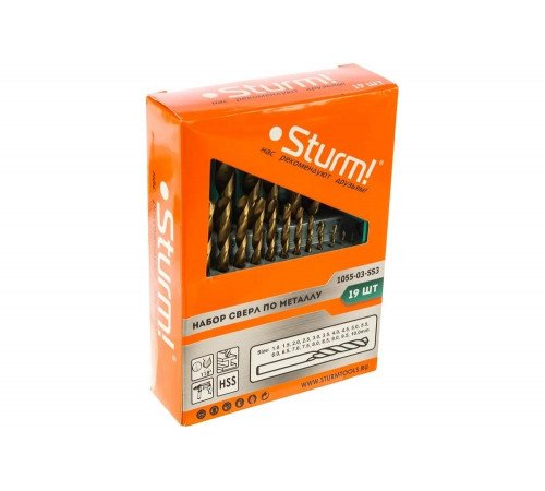 Набор сверл по металлу Sturm 1055-03-SS3 Набор сверл по металлу Sturm 1055-03-SS3