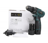 Дрель-шуруповерт аккумуляторная Zitrek Green 12V Plus, 12В, 2x1,5Ач 085-1014