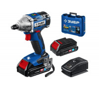 Бесщеточный гайковерт ЗУБР Профессионал 20 В, 2 АКБ, 2 Ач, в кейсе GB-250-22