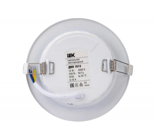 Светильник IEK ДВО 1613, LED, белый, круг, 12Вт, 4000К, IP20 LDVO0-1613-12-4000-K01