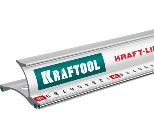 Усиленная алюминиевая линейка KRAFTOOL Kraft-line 0.6 м со стальной направляющей 34275-60