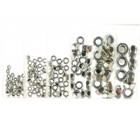 Набор самоконтрящихся гаек с нейлоновой вставкой СИБРТЕХ 146 предметов 47613