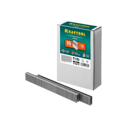 Скобы для степлера KRAFTOOL тип 18GA (55/90/C) 15 мм, 5000 шт, 31789-15