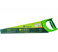 Ножовка по дереву, 450 мм, 7-8 TPI, зуб 2D, каленые зубья, защитное покрытие, 2-х компонентная рукоятка СИБРТЕХ "Зубец" 23811