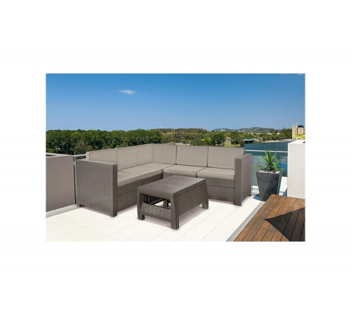 Угловой комплект Keter Provence set with coffee table капучино 227780 Угловой комплект Keter Provence set with coffee table капучино 227780