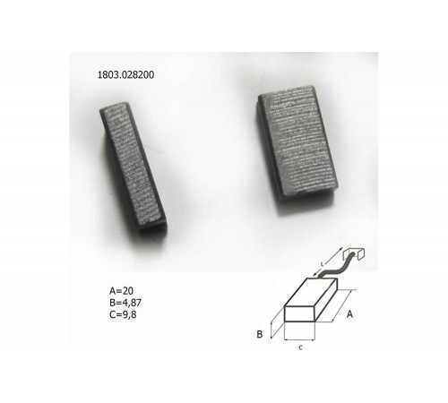 Графитовые щетки ДУ 800РЭ 2шт. Elitech 1803.028200 Графитовые щетки ДУ 800РЭ 2шт. Elitech 1803.028200