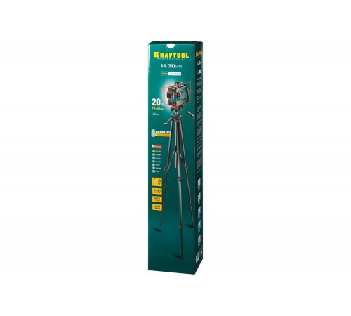 KRAFTOOL линейный лазерный нивелир со штативом LL3D 3 34640-3 Professional KRAFTOOL линейный лазерный нивелир со штативом LL3D 3 34640-3 Professional