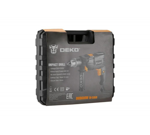 Ударная сетевая дрель DEKO DKID600W 063-4126