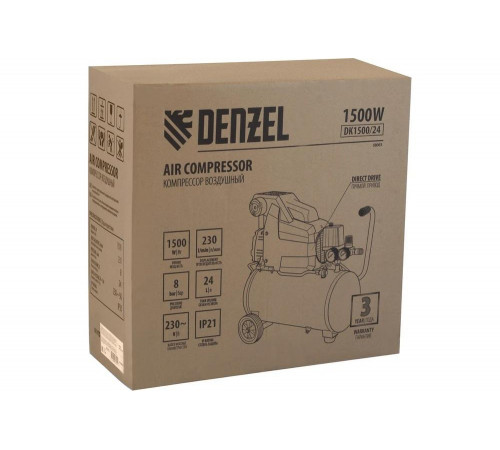 Компрессор DENZEL DK1500/24 Х-PRO (58063)