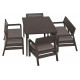Комплект с обеденным столом Keter Delano set with Lima table 160 коричневый 235952