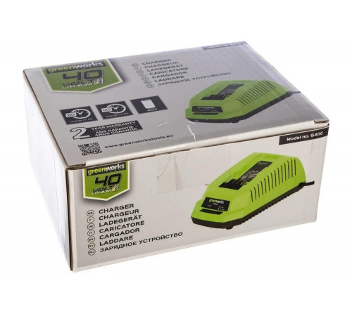Зарядное устройство G40C (40 В) Greenworks 2904607 Зарядное устройство G40C (40 В) Greenworks 2904607
