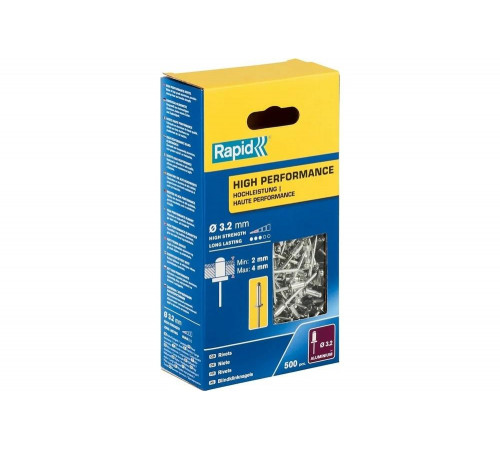RAPID 3.2 x 8 мм, 500 шт, заклепка из алюминия 5001431 RAPID 3.2 x 8 мм, 500 шт, заклепка из алюминия 5001431
