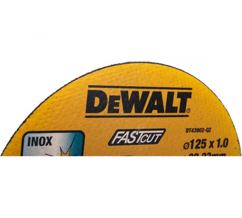Круг отрезной, быстр рез,125x22.2x1 мм,тип 4 DEWALT DT43902