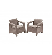 Комплект кресел Keter Corfu duo set 2 шт., капучино 258977
