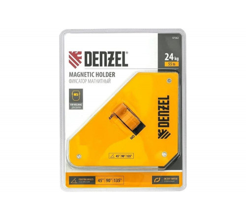 Фиксатор магнитный отключаемый для сварочных работ усилие 55 lb Denzel 97562 Фиксатор магнитный отключаемый для сварочных работ усилие 55 lb Denzel 97562