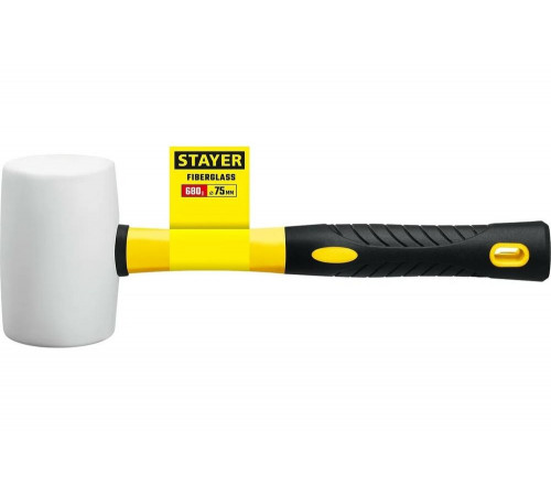 STAYER 680 г, киянка резиновая белая с фиберглассовой ручкой 20533-680 Professional STAYER 680 г, киянка резиновая белая с фиберглассовой ручкой 20533-680 Professional