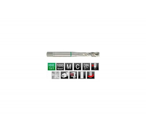 Машинный метчик Ruko М 4 Шаг 0.7 мм HSSE-Co5 234040E Машинный метчик Ruko М 4 Шаг 0.7 мм HSSE-Co5 234040E